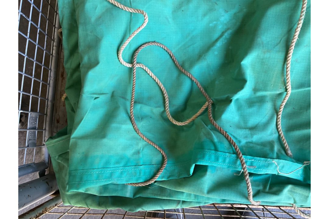 16x12 Canvas Tarpaulin c/w Tie Downs, from MOD - Image 3 of 3