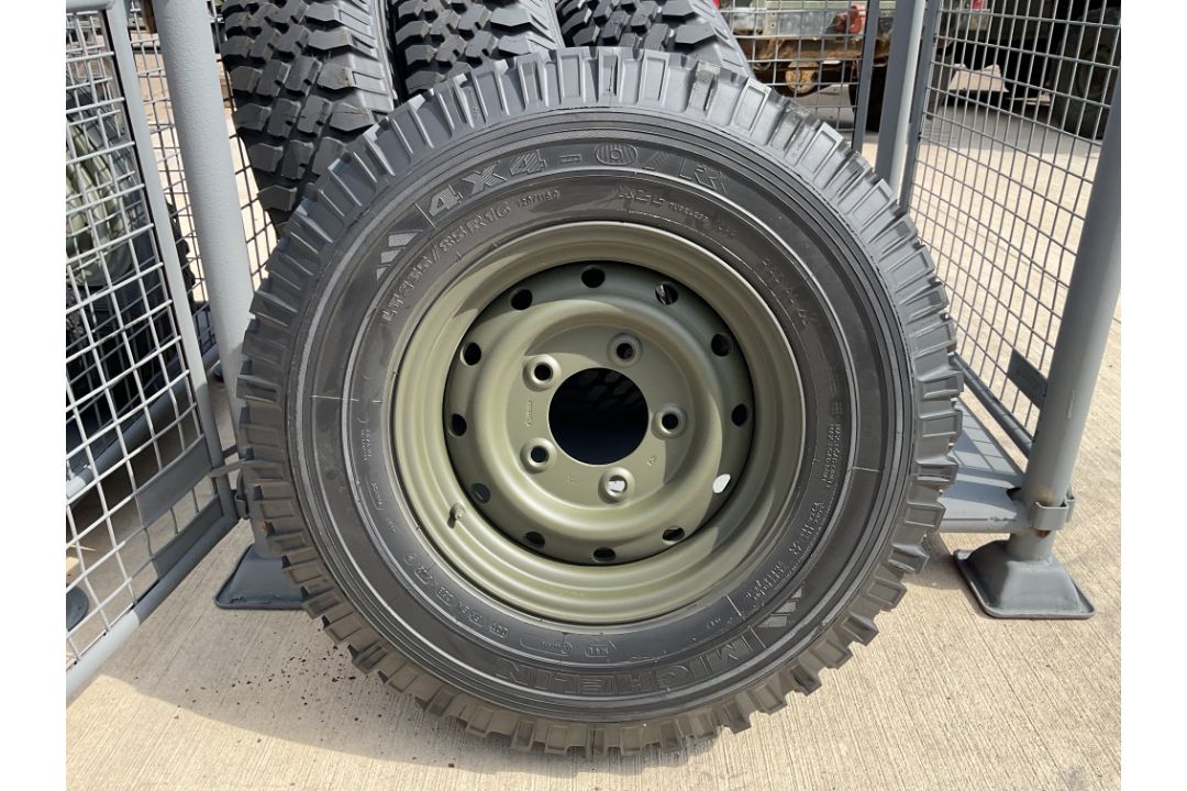 4x Unused 235/85 R16 Michelin XZL Tyres on Heavy Duty Wolf Rims - Image 1 of 8