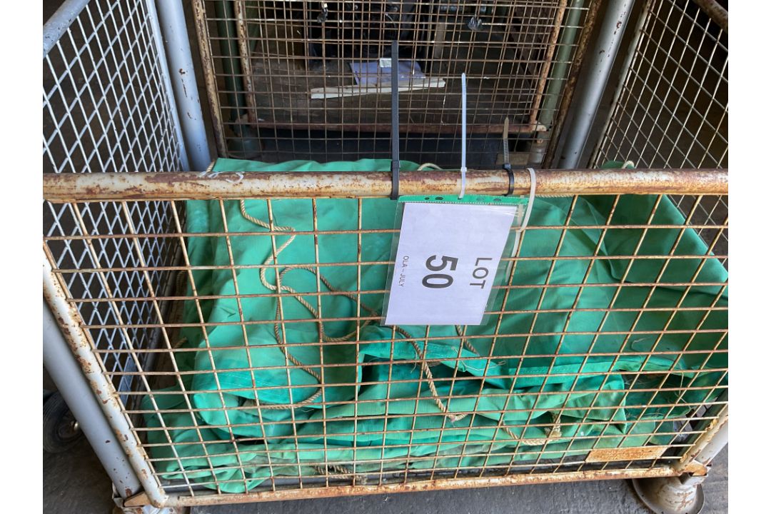 16x12 Canvas Tarpaulin c/w Tie Downs, from MOD - Image 1 of 3