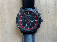 New and Unissued Henley Stainless Steel T2981 Watch with Leather Strap