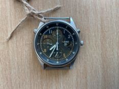 Seiko Gen 2 Pilots Chrono, Face Marked / Damaged, Date 1999