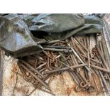 Stillage of Steel HD Tent Pegs, from MOD