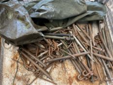 Stillage of Steel HD Tent Pegs, from MOD