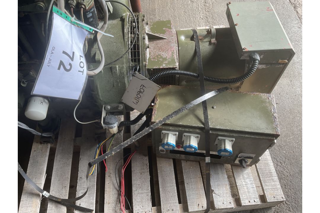 Lister 2 Cyl Diesel 240V Electric Start Single Phase 7KVA Diesel Generator, from MOD - Image 3 of 8