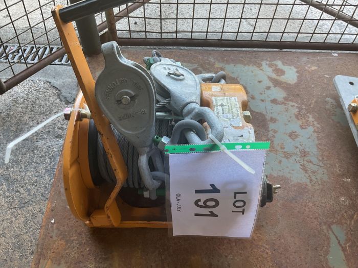 Unissued Maxpull GM20 2000KG Straight Pull Winch c/w 3 Snatch Blocks, from MOD