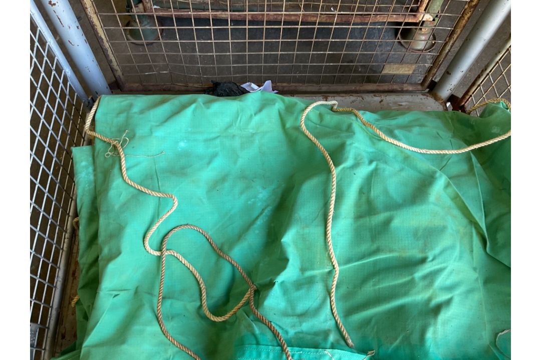 16x12 Canvas Tarpaulin c/w Tie Downs, from MOD - Image 2 of 3