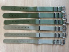 6x New Unissued Nato Watch Straps