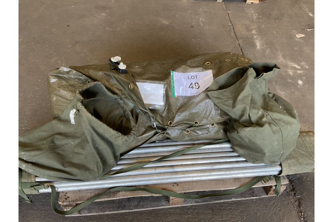 BRITISH ARMY 12x12 Tent c/w Poles, Angles, Pegs etc, from MOD { Army Cadets ) - Image 1 of 7