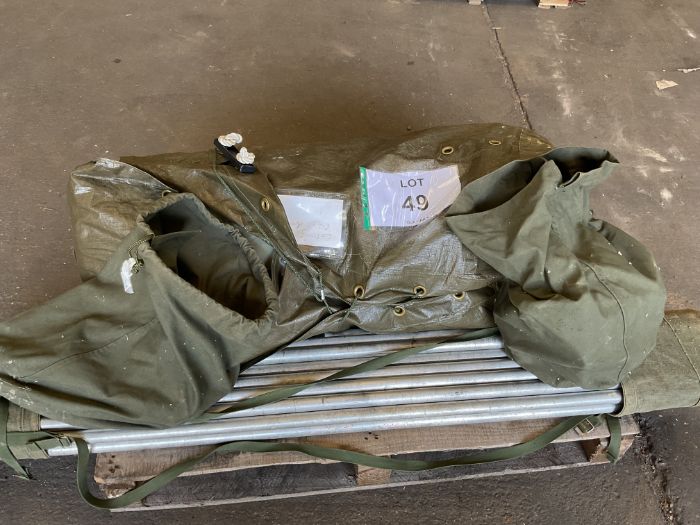 BRITISH ARMY 12x12 Tent c/w Poles, Angles, Pegs etc, from MOD { Army Cadets )