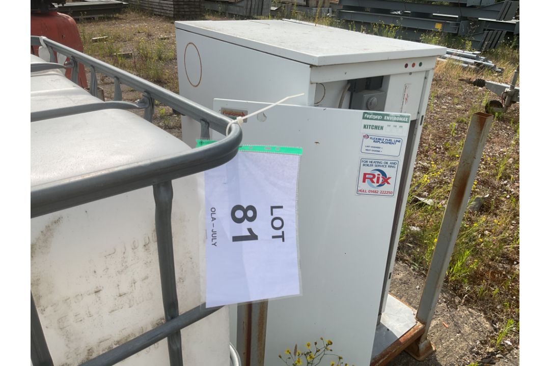 Fire Bird Central Heating / Hot Water 240V Oil / Fired Boiler and 1000L Schutz IBC Tank, from MOD - Image 3 of 9