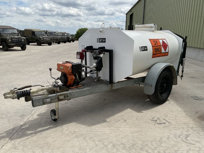 Aviation Fuel Bowser on Fast tow trailer c/w Diesel Eng Pump, Meter, Filters and Delivery Hoses