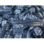 2x Stillages of AMSAFE Aluminium Unissued Load Clamps, from MOD (Quantity Uncounted)