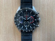 Unissued Condition Seiko Stainless Steel 10 Bar Divers Watch Chrono with Date/Strap, Sn° 8T63-00J0