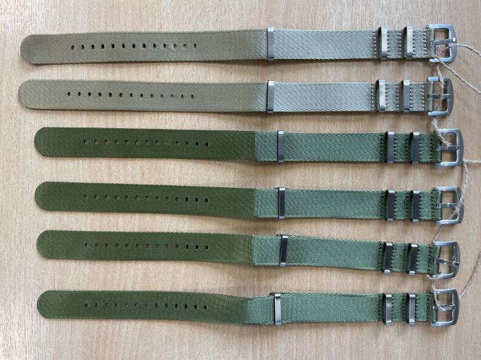 6x Unissued Nato Watch Straps