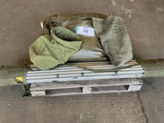 BRITISH ARMY 12x12 Tent Rip c/w Poles, Angles, Pegs etc, from MOD { Army Cadets )