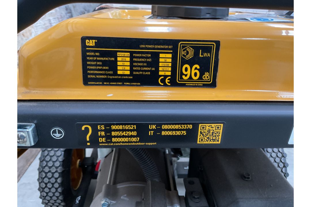 New & Unissued Caterpillar RP3100 Industrial Petrol Generator Set 240/110 V 3.8 KVA, from Govt Dept - Image 6 of 9