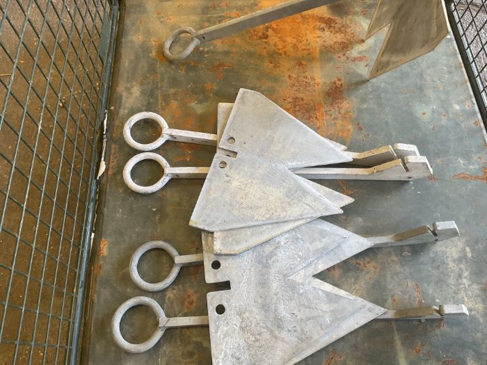 5x New Unissued Galvanised Winching Anchors, from MOD