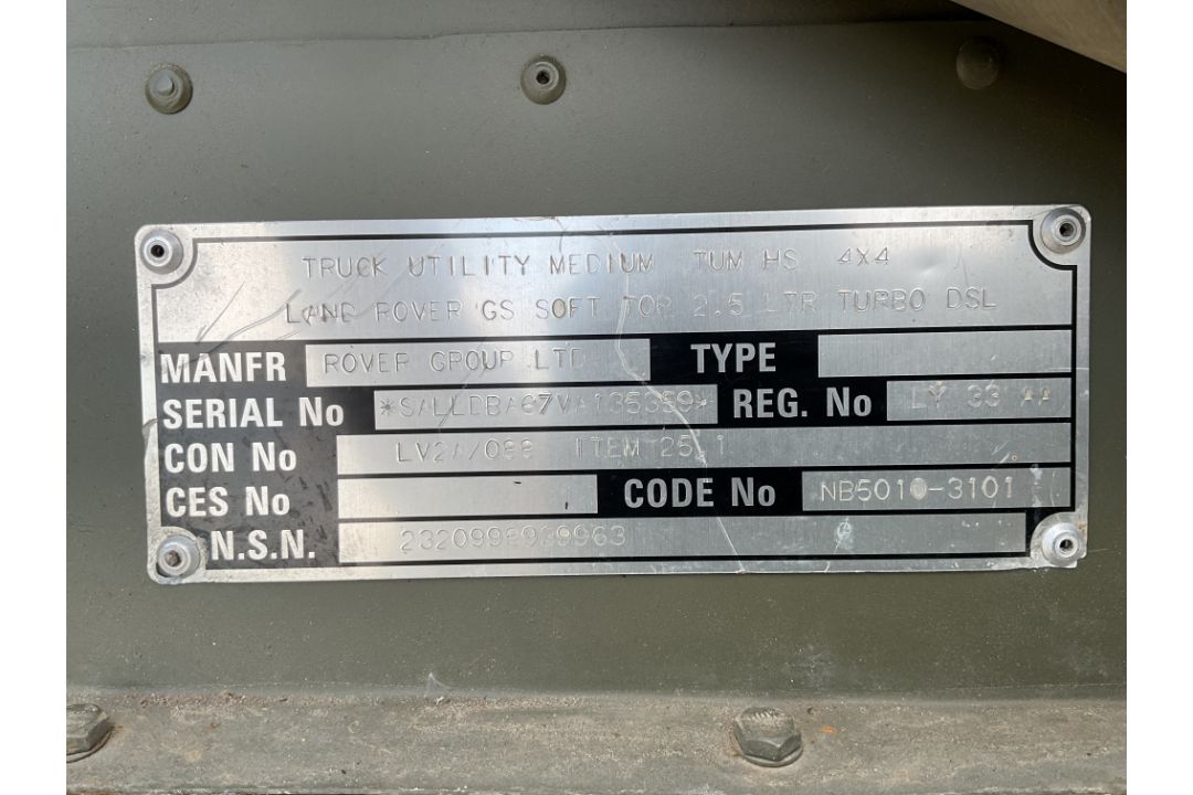 Land Rover 110 TUM Wolf RHD Soft Top FFR, Direct from UK MOD - Image 35 of 35