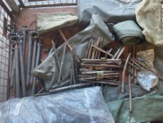 1x Stillage of British Army Tent Pegs etc