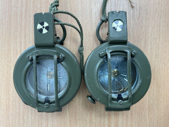 2x Stanley London British Army Prismatic Compass, from MOD