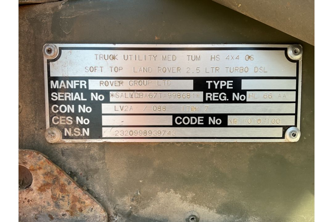 Land Rover 110 TUM Wolf RHD Soft Top FFR, Direct from UK MOD - Image 35 of 35