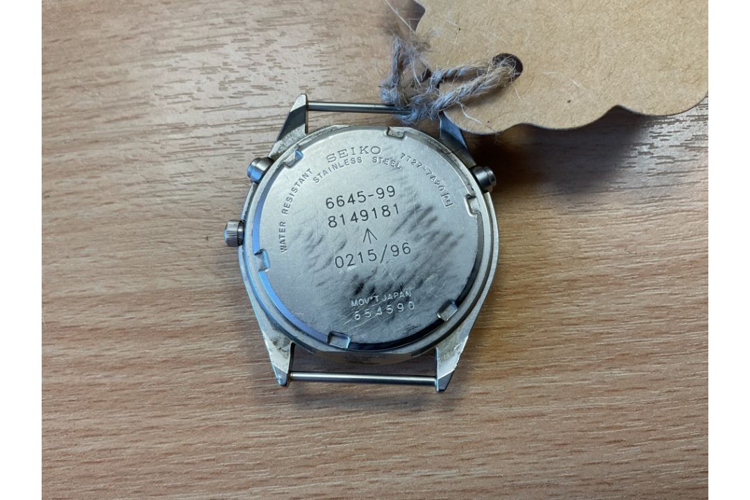 Seiko Gen 2 Pilots Chrono RAF Issue, Date Adjust, Sn° 215, Date 1996, Crack in Glass, from MOD - Image 3 of 4