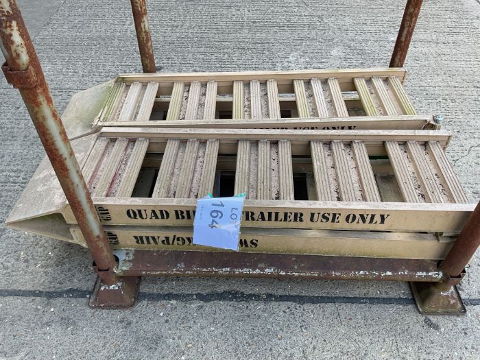 1x Pair of Unissued 10ft Aluminium Lightweight Folding Quad Bike RTV etc Crossing Ramps, from MOD