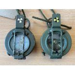 2x Stanley London British Army Prismatic Compass, from MOD