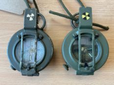 2x Stanley London British Army Prismatic Compass, from MOD