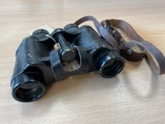 Very Rare Hensoldt 6x3 Binos, Dated 1932, with Original Strap / Lens Cover, SN° 850