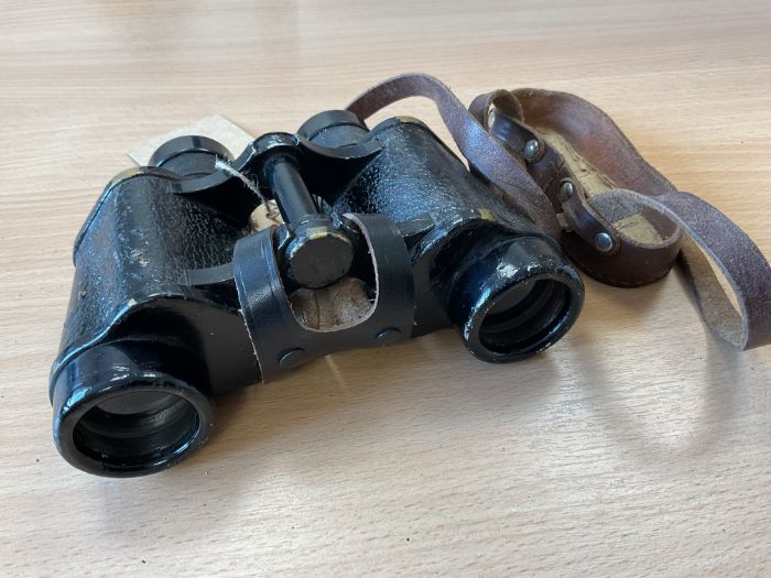 Very Rare Hensoldt 6x3 Binos, Dated 1932, with Original Strap / Lens Cover, SN° 850