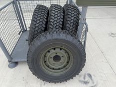 4x Unused 235/85 R16 Michelin XZL Tyres on Heavy Duty Wolf Rims