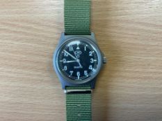 CWC W10 British Army Service Watch, Nato Marks, Sn° 6383 Date 1998, Small Chip in Glass, from MOD