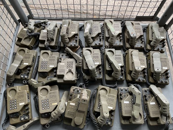 1 x Stillage 20x Racal RA2000 PTC Field Phones, from MOD