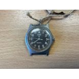 CWC 0552 Royal Marines / Navy Service Watch, Nato Marks, Date 1989, Glass Scratched, from MOD