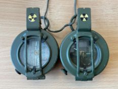 2x Stanley London Unissued British Army Prismatic Compass, with Bubble, from MOD