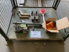 1x Stillage of Unissued Lister Starting Handles, High Lift Jacks, CVRT Spares etc