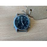 Seiko Gen 2 Pilots Chrono, Date 1995, Glass Cracked, from MOD