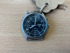 Seiko Gen 2 Pilots Chrono, Date 1995, Glass Cracked, from MOD