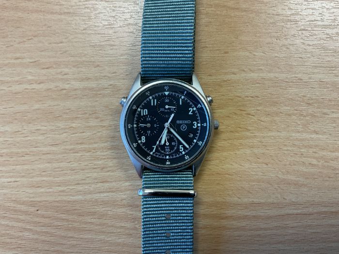 Seiko Gen 2 Pilots Chrono Date Adjust RAF Issue, Sn° 0472, Date 1996, from MOD