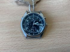Seiko Gen 2 Pilots Chrono, Date 1995, Glass Cracked, from MOD