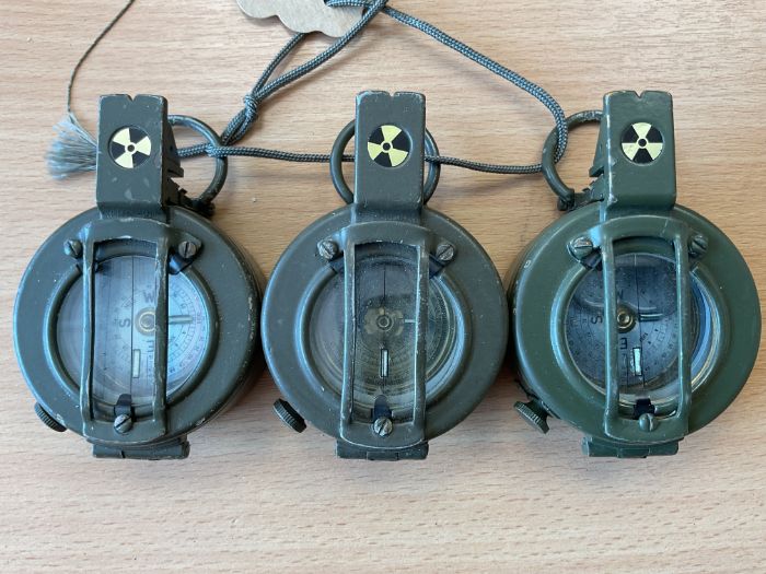 3x Stanley London British Army Prismatic Compass, from MOD