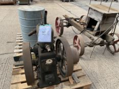 Totally Original Antique R A Lister & Co 5HP Stationary Engine c/w Trolley etc