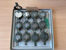 12x Stanley London Prismatic Compass British Army Issue, from MOD