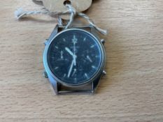 Seiko Gen 1 Pilots Chrono, Date 1988, Glass Scratched, from MOD