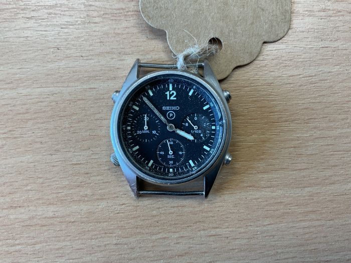 Seiko Gen 1 Pilots Chrono, Date 1988, No Glass, from MOD