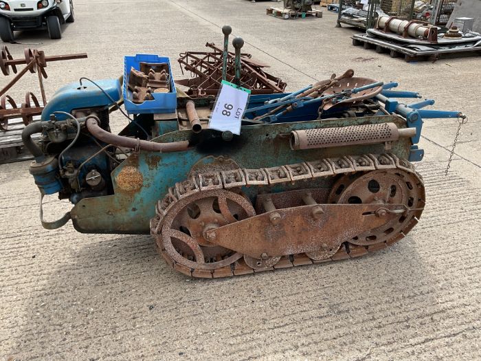 Totally Original Rare Ransomes Crawler, with Hydraulics 3PT Linkage, PTO and Set of Attachments etc