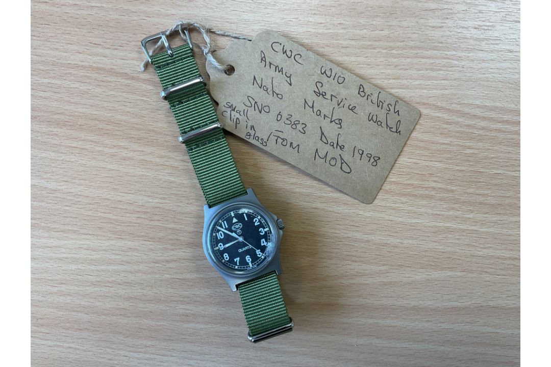 CWC W10 British Army Service Watch, Nato Marks, Sn° 6383 Date 1998, Small Chip in Glass, from MOD - Image 4 of 4