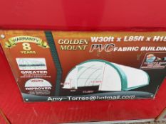 New Unissued Heavy Duty Storage Building 30'W x 85'L x 15' H