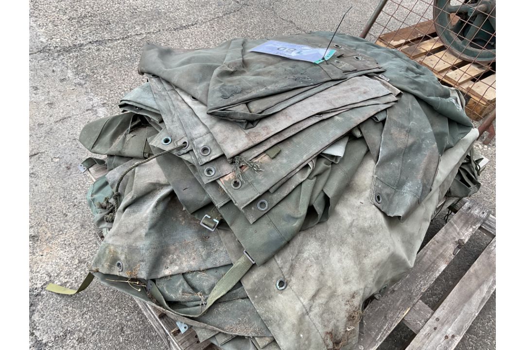 1x Pallet of Bedford / Leyland Vehicle Canvas Etc., from MOD - Image 1 of 3